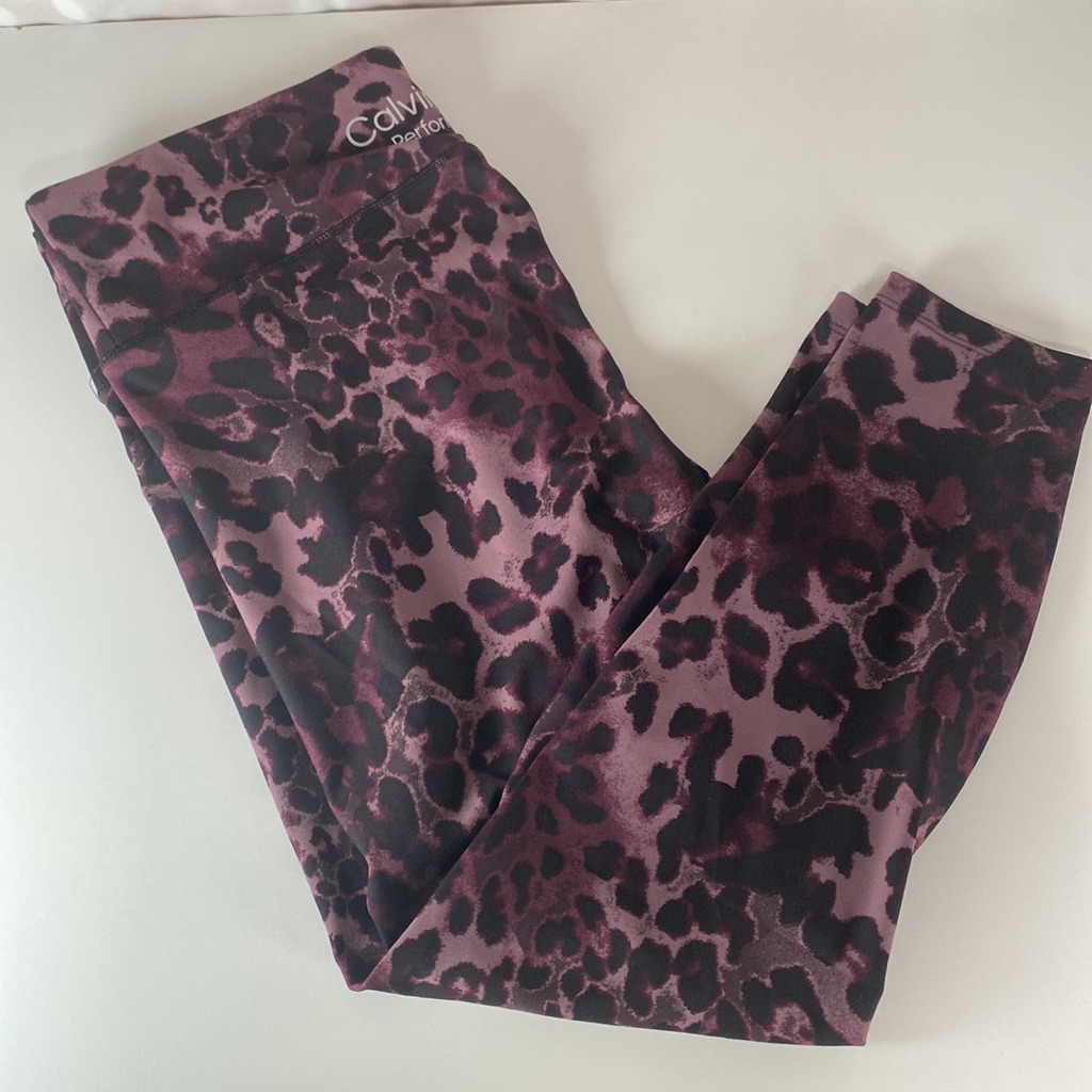 Calvin Klein Performance Purple Graphic Leggings 1x